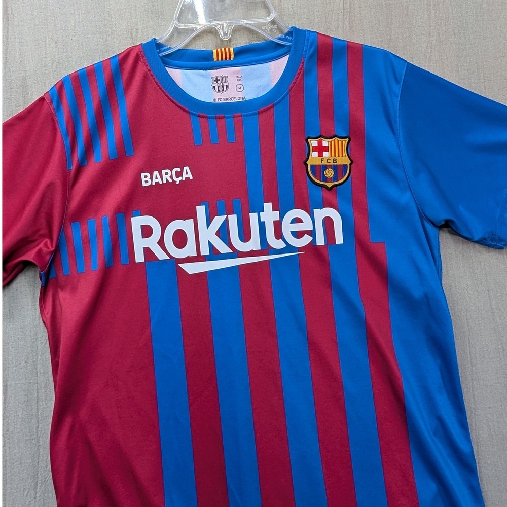 FC Barcelona Rakuten Unicef Soccer Jersey Mens Medium Blue Red Striped Barca